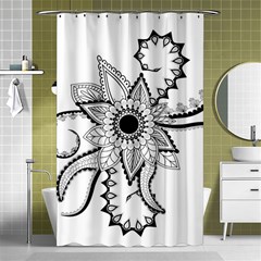 Elegant Decorative Abstract Flower Shower Curtain 48  X 72  (small)  by FantasyWorld7