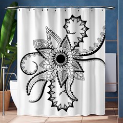 Elegant Decorative Abstract Flower Shower Curtain 60  X 72  (medium)  by FantasyWorld7