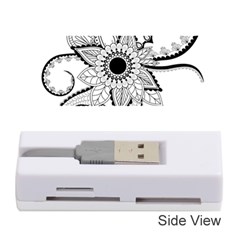 Elegant Decorative Abstract Flower Memory Card Reader (stick) by FantasyWorld7