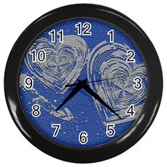 Heart Love Valentines Day Wall Clock (black) by HermanTelo