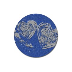 Heart Love Valentines Day Magnet 3  (round) by HermanTelo