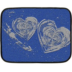 Heart Love Valentines Day Double Sided Fleece Blanket (mini) 