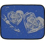 Heart Love Valentines Day Double Sided Fleece Blanket (Mini)  35 x27  Blanket Front