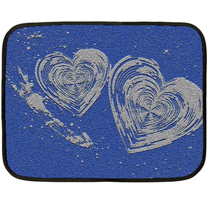 Heart Love Valentines Day Double Sided Fleece Blanket (Mini) 