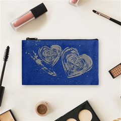 Heart Love Valentines Day Cosmetic Bag (small)