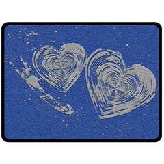 Heart Love Valentines Day Fleece Blanket (large) 