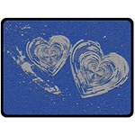 Heart Love Valentines Day Fleece Blanket (Large)  80 x60  Blanket Front