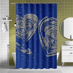 Heart Love Valentines Day Shower Curtain 48  X 72  (small) 