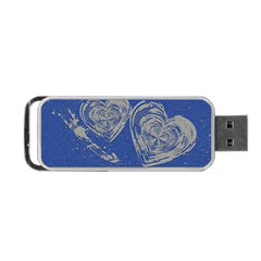 Heart Love Valentines Day Portable Usb Flash (one Side) by HermanTelo