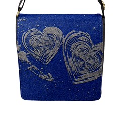 Heart Love Valentines Day Flap Closure Messenger Bag (l) by HermanTelo