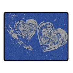 Heart Love Valentines Day Double Sided Fleece Blanket (small) 