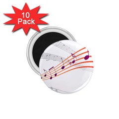 Music Notes Clef Sound 1 75  Magnets (10 Pack)  by HermanTelo