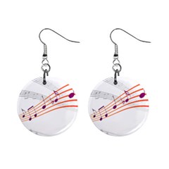 Music Notes Clef Sound Mini Button Earrings by HermanTelo