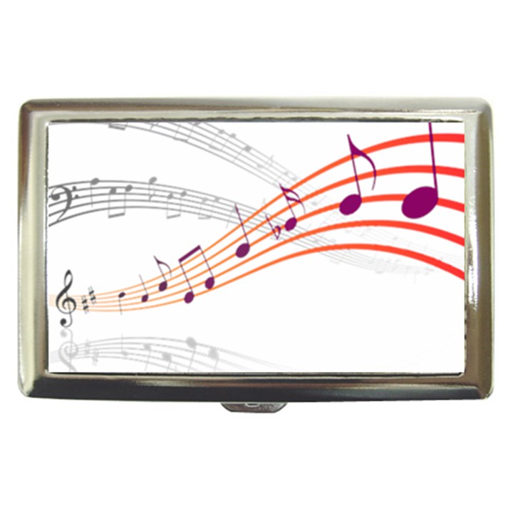 Music Notes Clef Sound Cigarette Money Case