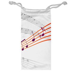 Music Notes Clef Sound Jewelry Bag by HermanTelo