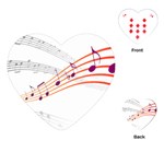 Music Notes Clef Sound Playing Cards Single Design (Heart) Front