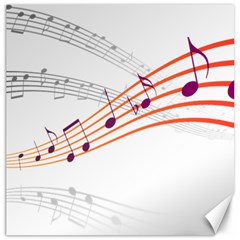 Music Notes Clef Sound Canvas 12  X 12  by HermanTelo