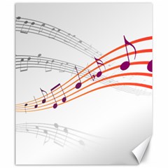 Music Notes Clef Sound Canvas 20  X 24  by HermanTelo