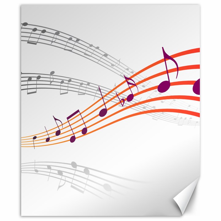 Music Notes Clef Sound Canvas 20  x 24 