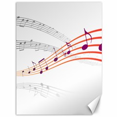 Music Notes Clef Sound Canvas 36  X 48  by HermanTelo