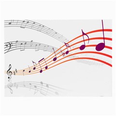 Music Notes Clef Sound Large Glasses Cloth