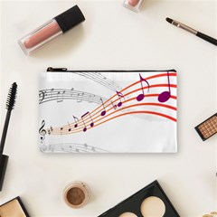 Music Notes Clef Sound Cosmetic Bag (small)