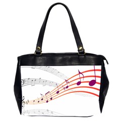 Music Notes Clef Sound Oversize Office Handbag (2 Sides)