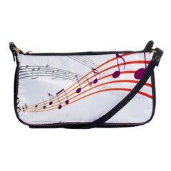 Music Notes Clef Sound Shoulder Clutch Bag