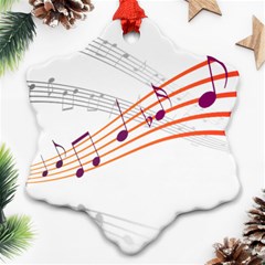 Music Notes Clef Sound Ornament (snowflake)