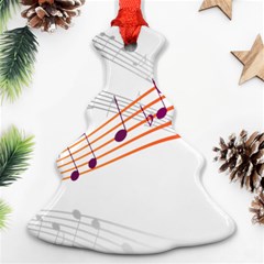 Music Notes Clef Sound Ornament (christmas Tree) 