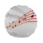 Music Notes Clef Sound Standard 15  Premium Round Cushions Front