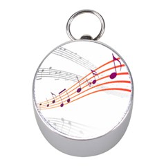 Music Notes Clef Sound Mini Silver Compasses