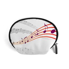 Music Notes Clef Sound Accessory Pouch (small) by HermanTelo