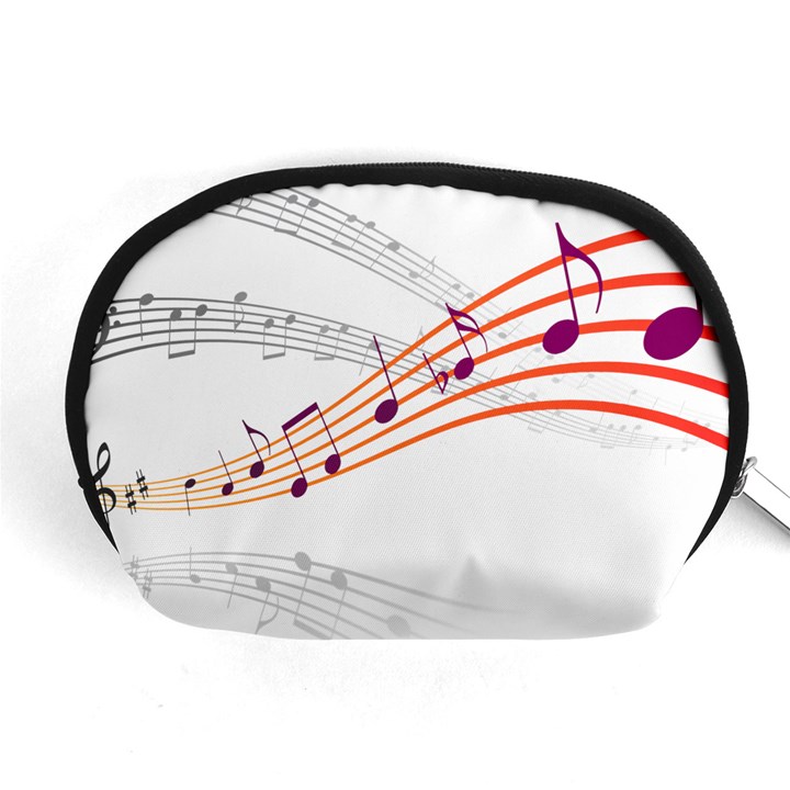 Music Notes Clef Sound Accessory Pouch (Medium)