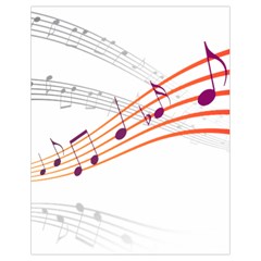 Music Notes Clef Sound Drawstring Bag (small) by HermanTelo