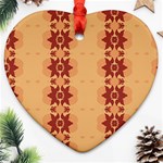 Brown Flower Ornament (Heart) Front