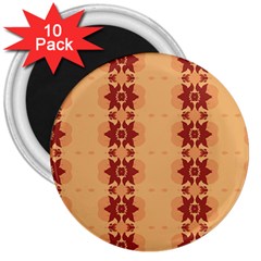 Brown Flower 3  Magnets (10 pack) 