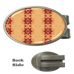 Brown Flower Money Clips (Oval) 