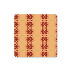 Brown Flower Square Magnet