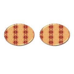 Brown Flower Cufflinks (oval) by HermanTelo