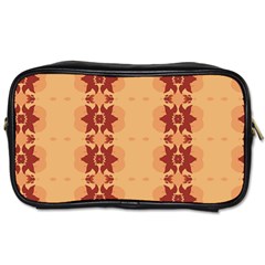 Brown Flower Toiletries Bag (two Sides) by HermanTelo