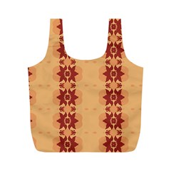 Brown Flower Full Print Recycle Bag (M)