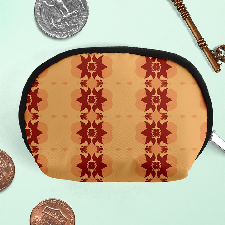 Brown Flower Accessory Pouch (Medium)