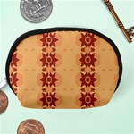 Brown Flower Accessory Pouch (Medium) Back