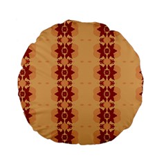 Brown Flower Standard 15  Premium Flano Round Cushions