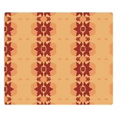 Brown Flower Double Sided Flano Blanket (Small) 