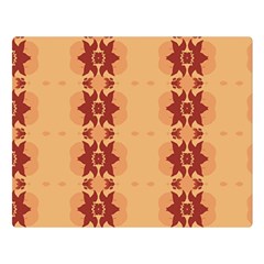 Brown Flower Double Sided Flano Blanket (Large) 