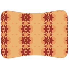 Brown Flower Velour Seat Head Rest Cushion by HermanTelo