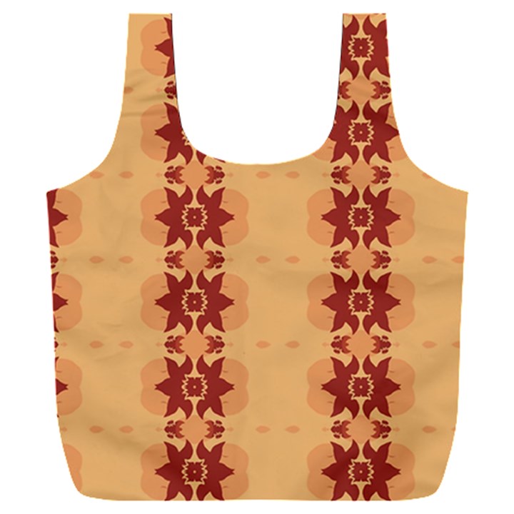 Brown Flower Full Print Recycle Bag (XXXL)