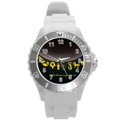 Look To The Stars Round Plastic Sport Watch (l) by Alchemy2